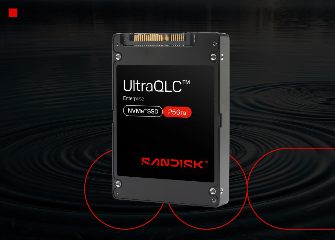 SanDisk präsentiert UltraQLC Plattform mit 256TB NVMe SSD.