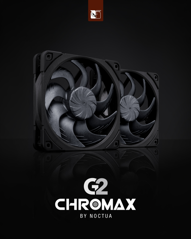 Noctua bringt NF-A12x25 G2 chromax.black auf den Markt.